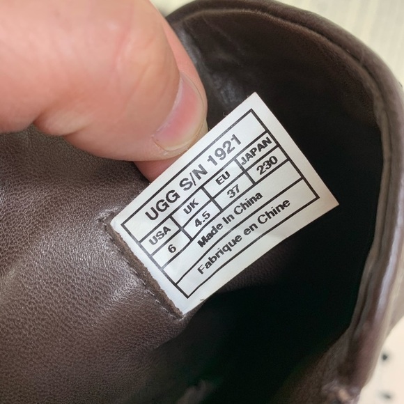 UGG Australia Amberlee Brown Leather Riding Boots - Picture 5 of 11